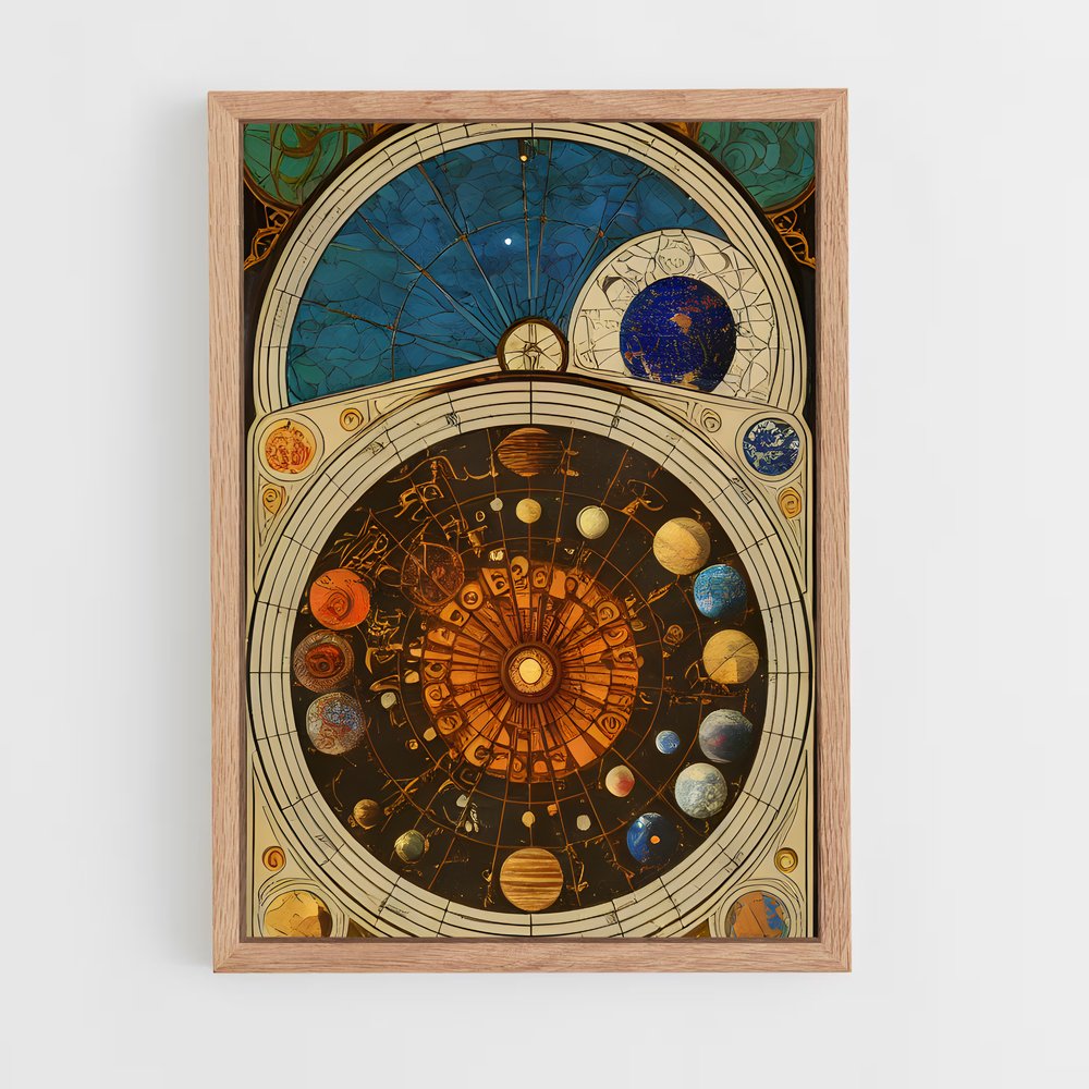 Poster Cosmos en Verre – affiche Espace rétro (vue 4)